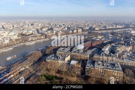 Panoramablick auf Paris, Frankreich. Stockfoto