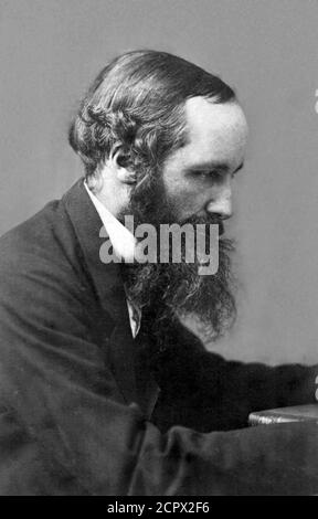 James Clerk Maxwell. Porträt des schottischen Wissenschaftlers James Clerk Maxwell (1831-1879), dessen bemerkenswerteste Leistung darin bestand, die klassische Theorie der elektromagnetischen Strahlung zu formulieren. Stockfoto