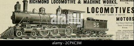 . Der Lokomotivingenieur . »RICHMOND LOKOMOTIVE & MASCHINENARBEITEN. --- ^^11 U RICHMOND,. LOCOMPTIVES MOTOREN H. K. PORTER & CO.. Pittsburgh, Pennsylvania Light Locomotives ii geräuschlose Dampfmotoren. A*:?*T*9«r--Jl.ii^. I M MOTION ROLLWAGEN FÜR LOCOMOTIYLS. Stockfoto