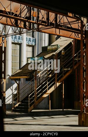 USA, Kalifornien, Los Angeles, Warner Brothers Studios, Nachbau Chicago Bahnhof für die Serie 'Emergency Room' Stockfoto