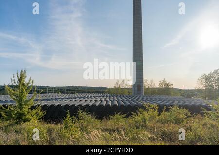 Deutschland. Rügen, Port Mukran, 17. September 2020. Hafen von Mukran, in der Nähe von Sassnitz auf der Insel Rugen am 17. September 2020. Nordstream 2-Pipeline Stockfoto