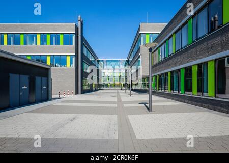 Hochschule Rhein-Waal, Fakultät für Kommunikation und Umwelt, Campus Kamp-Lintfort, Ruhrgebiet, Niederrhein, Nord Stockfoto