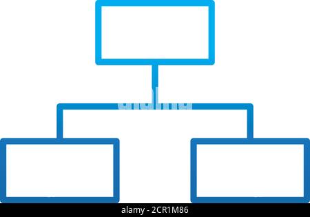 Datenanalyse, Organigramm Corporate Vector Illustration Verlauf blaue Linie Symbol Stock Vektor