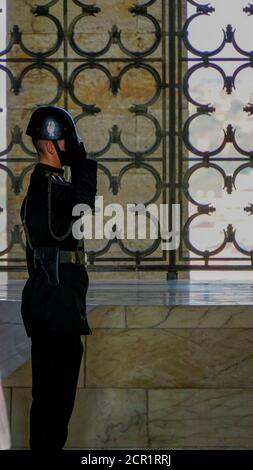 12. Oktober 2019, Ankara Türkei, Anitkabir feierliche Wachdienst Soldaten im Dienst stehen Stockfoto