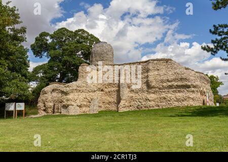 Walden Castle ein normannisches Schloss aus dem 12. Jahrhundert in Saffron Walden, Essex, Großbritannien. Stockfoto