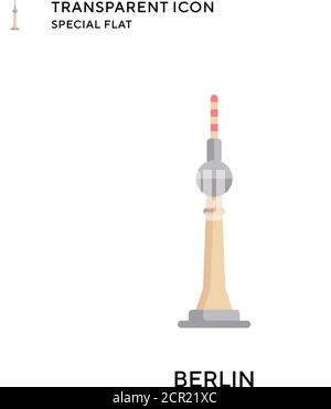 Vektorsymbol Berlin. Flache Illustration. Vektor EPS 10. Stock Vektor