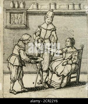 . Deugden-Spoor; in de on-deughden des werelts aff-gebeeldt. S PETKJ B A A R D T ^t ftöenbe WTT-GmtiQ**É. Heeren Lap-Doos. Mijn Heer Chirurgus.. OU- T&gt; EV g D E NS f OOK. IIT Chirumus. Offfnijd off brandt y, Ojfhetpf aen ktnt. Och neen, dit Spreeck-woort isniet waerjJae, ymmer, t foo ver van daef,DAT defe man geluckich is,die, met fijn on-bekeken Pis,die, met een half-verrotten Scheen,loopt nae een Chirurgus heen,Flucx moetter Vaders Plaefter op,en AF-miers de mén, mén fiet wat ghy doet:lek weet een goe gelegenthey t,hie Stockfoto