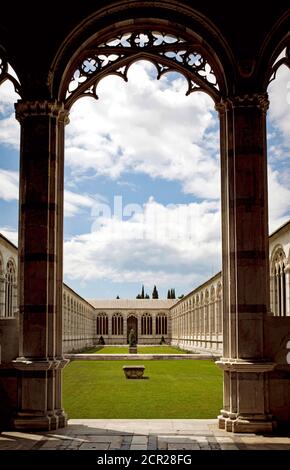 Camposanto monumentale, Innenhof, Piazza Dei Miracoli, Pisa, Toskana, Italien Stockfoto