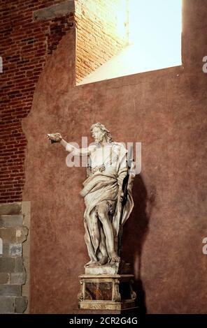 Johannes der Täufer, Skulptur, Baptisterium, Pistoia, Toskana, Italien Stockfoto