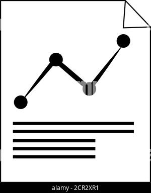 Datenanalyse, Dokument Finanzdiagramm Statistik Bericht Vektor Illustration Linie Symbol Stock Vektor