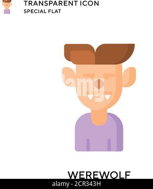 Werwolf-Vektor-Symbol. Flache Illustration. Vektor EPS 10. Stock Vektor