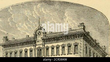 . Das Volk illustrierte Almanach, Texas Hand-Buch und Immigrants' Guide, für 1880, ist ein Index zu Texas, ihr Volk, Gesetze, Staat und lokale Regierungen, Schulen, Kirchen, Eisenbahnen und andere Verbesserungen und Institutionen .. . ALTES KAPITOL. HOUSTON... tffil ^^^i%t wnwiMBti Stockfoto