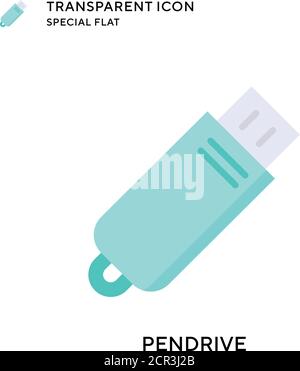 Symbol für Pendrive-Vektor. Flache Illustration. Vektor EPS 10. Stock Vektor