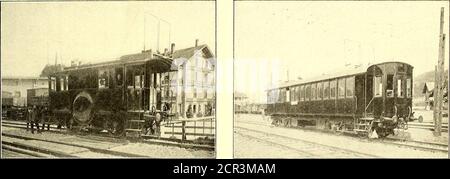 . Die Straßenbahn Zeitschrift . KOMBIGEPÄCK. POST- UND PKW-ABSCHNITT DER SCHIENE, ZEIGT DIE ART DER VERKLEBUNG. LOKOMOTIVE AUTO Stockfoto