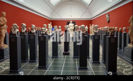 Kopenhagen, Dänemark - Römische Büste Galerie im Glyptotek Museum Stockfoto