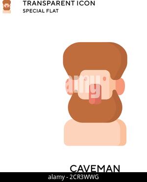 Vektorsymbol „Caveman“. Flache Illustration. Vektor EPS 10. Stock Vektor