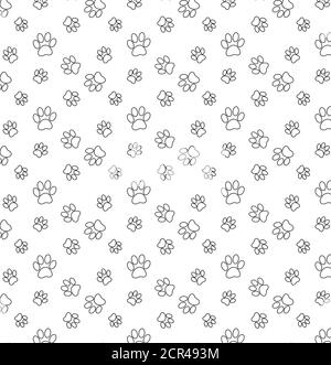 Hund Pfote, Katze Pfote nahtlose Muster. Cartoon wiederholen Pfote Tapete, Textur, Hintergrund Stock Vektor