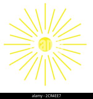 Sonnenstrahlen-Symbol. Sunburst-Symbol. Stock Vektor