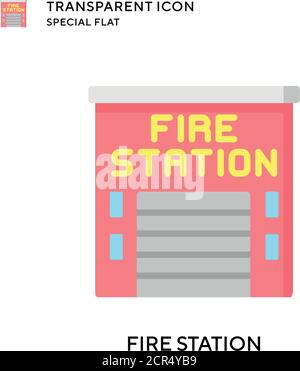 Vektorsymbol Feuerwehr. Flache Illustration. Vektor EPS 10. Stock Vektor