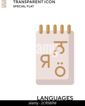 Vektorsymbol für Sprachen. Flache Illustration. Vektor EPS 10. Stock Vektor
