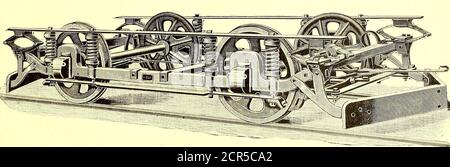 . Die Straßenbahn Zeitschrift . MASSIVER GESCHMIEDETER MOTORWAGEN, Nr. 20, für Karosserien, 16 bis 20 Fuß lang. MASSIVER GESCHMIEDETER MOTORWAGEN, Nr. 25 für Karosserie, 18 bis 26 Fuß lang. (Ohne Plattformen.) 36 DIE STRASSENBAHN JOURNAL. [Vol. X. Nr. 6. Stockfoto