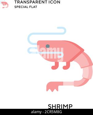 Shrimp-Vektorsymbol. Flache Illustration. Vektor EPS 10. Stock Vektor