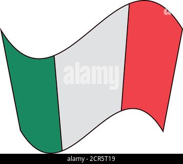 mexikanische Flagge nationales Emblem isoliert Symbol über weißem Hintergrund Vektor Abbildung Stock Vektor