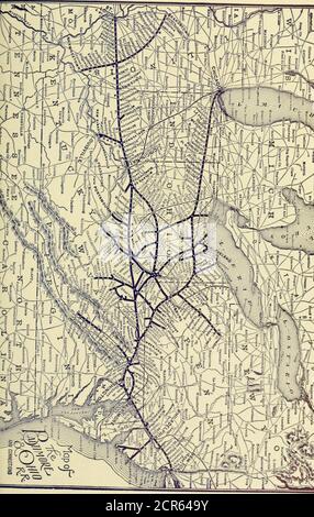 . Buch der Royal Blue . Alles durch die WASHINGTON Street. LOUISCHICAGO louisville. cincinnati columbus cle.ve.Land pittsburg whe:eiling baltimore. philadelphia NE.W YORK Express Züge jede Stunde auf der Stunde zwischen Baltimore und Washington beide Wege: 7:00 bis 20:00 Uhr an Wochentagen ROYAL BLAU. ZÜGE jede ungerade Stunde New York Every Even He New YorR zum Waschen!. Stockfoto