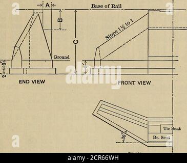 . Eisenbahnstrukturen und Schätzungen . y aufgrund der umfangreichen Nutzung von Stahlbeton und der Box-Typ von Abutments. Straßengraden auf der U-Bahn-Zugänge werden etwa 4 Prozent sein und die Pause wird aus verglastem Ziegel auf einer Betonfundamention sein. Diese beiden U-Bahnen, ausschließlich von paing, aber einschließlich Eigentum Schäden, kostet etwa SI75.000. Von denen die Kosten für die Stadt wird etwa 25,000 Dollar plus die Kosten für pa^ing.eng Xews, 27. Juli 1916. BRÜCKENAUFBAUTEN. 83 KAPITEL VI. BRÜCKEN, BÖCKE UND KULTE. Brückenabutments, Piers und Stützmauern. Aufbauten. Stockfoto