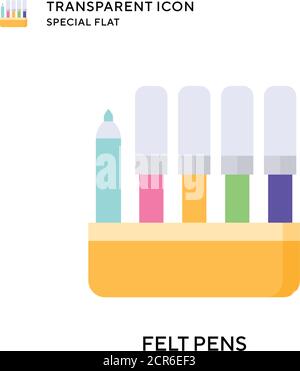 Vektorsymbol für Filzstifte. Flache Illustration. Vektor EPS 10. Stock Vektor