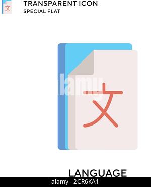 Sprachvektorsymbol. Flache Illustration. Vektor EPS 10. Stock Vektor