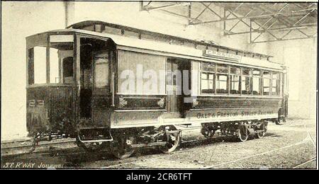 . Die Straßenbahn Zeitschrift . JAMES F. MADDEN (;B.M.K.l, M.ANACKR LIR.VXTFUKDSTRKET R.VN.W.W CO. Oktober 1895. DIE STRASSENBAHN JOURNAL SOUVENIR. 49, nachdem der Personenverkehr des Tages vorbei ist. Die Cana-Dian Pacific Railway Company stellt Tickets gut über die Linien des Unternehmens aus. Diese Straße ist ein Pionier in dieser Linie der Arbeit, und seine suc-cess wird gesagt, um völlig zufriedenstellend für das Management zu sein.die Preise für Fahrgäste sind 15 Cent hin und zurück zwischen Gait und Preston, und fünfundzwanzig Cent. KOMBINATION FRACHT-UND PKW-GALT.HESPELER & PRESTON STRASSENBAHN. HIN- UND RÜCKFAHRT BE Stockfoto