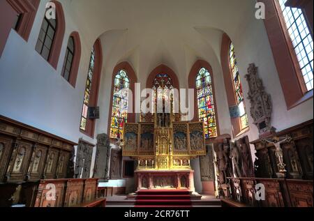 Chor, Pfarrkirche St. Michael, Lohr am Main, Main-Spessart, Unterfranken, Bayern, Deutschland Stockfoto