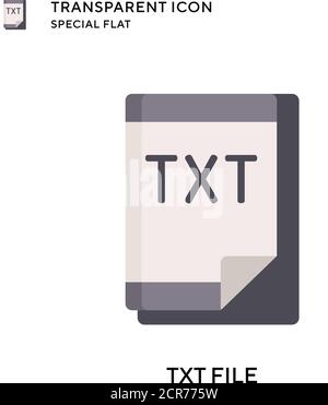 Txt-Dateivektorsymbol. Flache Illustration. Vektor EPS 10. Stock Vektor