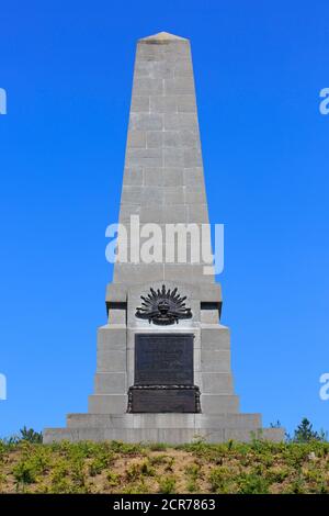 Das 5. Australian Division Memorial auf dem Buttes New British Cemetery in Zonnebeke, Belgien Stockfoto