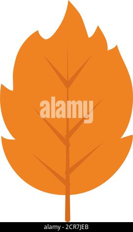 Trockenes Blatt-Symbol auf weißem Hintergrund, flacher Stil, Vektorgrafik Stock Vektor