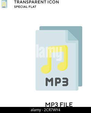 MP3-Datei Vektorsymbol. Flache Illustration. Vektor EPS 10. Stock Vektor