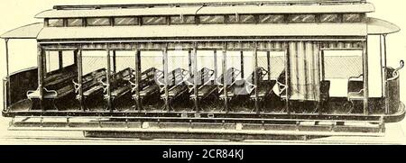 . Die Straßenbahn Zeitschrift . 9 und 10 Motorwagen 8 und 9 Anhänger 20 geschlossen, 16,18,20 ft. 4 bis 5 BenchHorse Anhänger. 63 NEUE 11, 12, 13 Bank. NEUWAGEN ZUM GEBRAUCHTPREIS 30 INTERURBANS, V!&T Straight und Kombination einige Ney Stockfoto