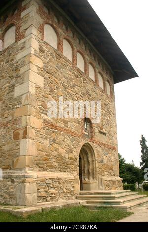 Borzești Orthodoxe Kirche in Onești, Kreis Bacău, Rumänien. Historische Kirche aus dem 15. Jahrhundert. Stockfoto
