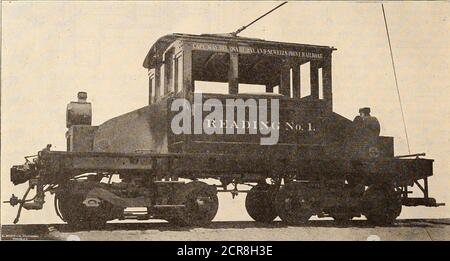 . Eisenbahnmeistermechaniker [Mikroform] . 500 EISENBAHNMEISTERMECHANIKER DEZEMBER 1904. Elektrische Lokomotive für die Philadelphia & Reading DIE Baldwin Lokomotive Werke vor kurzem für Motoren gebaut wurden von der Westinghouse Electric & The Philadelphia & Reading Railroad an Electric Manufacturing Company. Es gibt vier 500-Volt-Straßenlokomotive für den Einsatz im Fracht- und Personenverkehr. Die Eisenbahnmotoren, jeder von 50 Pferdestärke. Die Kabine ist montiert. Fjg. 1 – Elektrische Lokomotive für die Philadelphia & Reading. Stockfoto