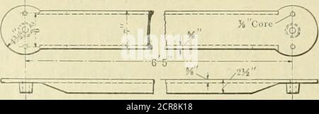 . Amerikanischer Ingenieur und Eisenbahn Zeitschrift . Abschnitt A-A Mitte Abschnitt. aci. .Il ^^^^ m Half bottom Plan.. Ca o Stockfoto