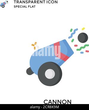 Kanonenvektor-Symbol. Flache Illustration. Vektor EPS 10. Stock Vektor