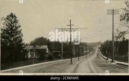 . Die Straßenbahn Überprüfung . ^-in. Gage wird in diesem System verwendet, das ist. VIICW .M.CI.VC •JlIK I,TINTENFÜLLER IWI.NC, I KNTKH 1 riiiiiTlDN. Abteilungen. Die Rapid Railway Division beginnt am Interurhan 1 cr-minal Bahnhof in Cincinnati und erstreckt sich über die Gleise der Cincinnati Traction Co. Nach Norwood, eine Strecke von S Meilen; von dort durch IU eigenen Doppelgleis durch Pleasant Ridge, Kennedy, Silver-Ton, Deer Park; Von dort aus per Single Track mit Weichen nach Ross-moync, Terra Alta, Blue Ash, Llazelwood, IJrccon, Miltomson, Mason, Kings Mills, Südlibanon und Libanon. Die Suburlran Traction div Stockfoto