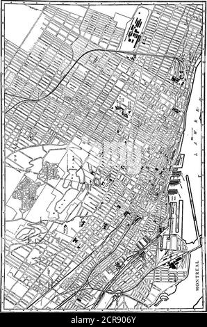 . Vorläufiger Bericht, Chicago Railway Terminal Commission . MAP OP TORONTO.89. KARTE OP MONTREAL.90 Stockfoto