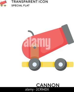 Kanonenvektor-Symbol. Flache Illustration. Vektor EPS 10. Stock Vektor