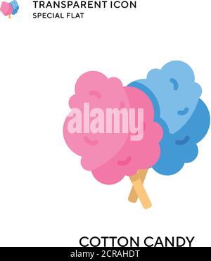 Vektor-Symbol für Zuckerwatte. Flache Illustration. Vektor EPS 10. Stock Vektor