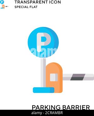 Vektorsymbol Parksperre. Flache Illustration. Vektor EPS 10. Stock Vektor