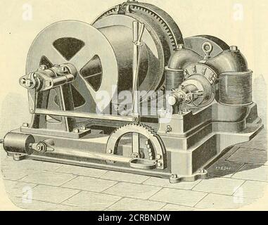 . Die Eisenbahn- und Ingenieurzeitschrift . wird durch einen Wagen gebildet, der auf einer langen Eisenstange auf dem Auto getragen wird, und die Verbindung kann durch aslight Bewegung der Leiter oder der Fahrer Hand hergestellt oder gebrochen werden. Die Carsrun sehr glatt und gut, und scheinen nicht zu erleben anydifficulty beim Klettern die steilsten Grade. Das Power-House, von dem aus Strom an die unterschiedlichen Leitungen geliefert wird, ist sehr komplett ausgestattet. Es gibt drei bewaffnete Ton & Sims Motoren von 125 H. P. jeder, die konstant gehalten werden, und die sechs Nr. 20 Edison Dynamos laufen, havinga Gesamtleistung von 600 Reichen. Ein sehr t Stockfoto