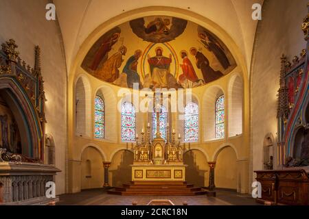 Innenaufnahme, St. Kastor Basilika, Koblenz, Rheinland-Pfalz, Deutschland, Europa Stockfoto