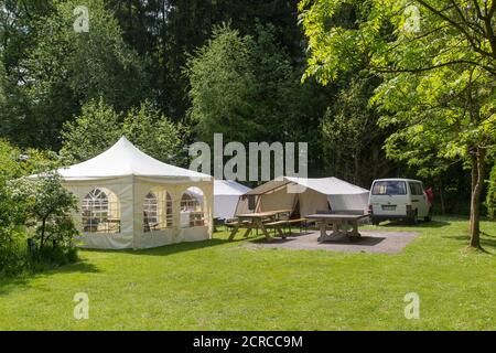 Campingplatz an der Örtzewinkel Stockfoto